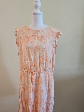 Tie Dye Super Soft Comfy Lpose Flowy Oversized Baggy Tee Dress Boho Beach Casual